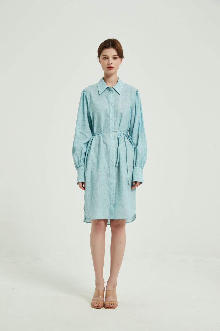 Women Grace Willow the Label | Juno Shirt Dress Blue Stripe