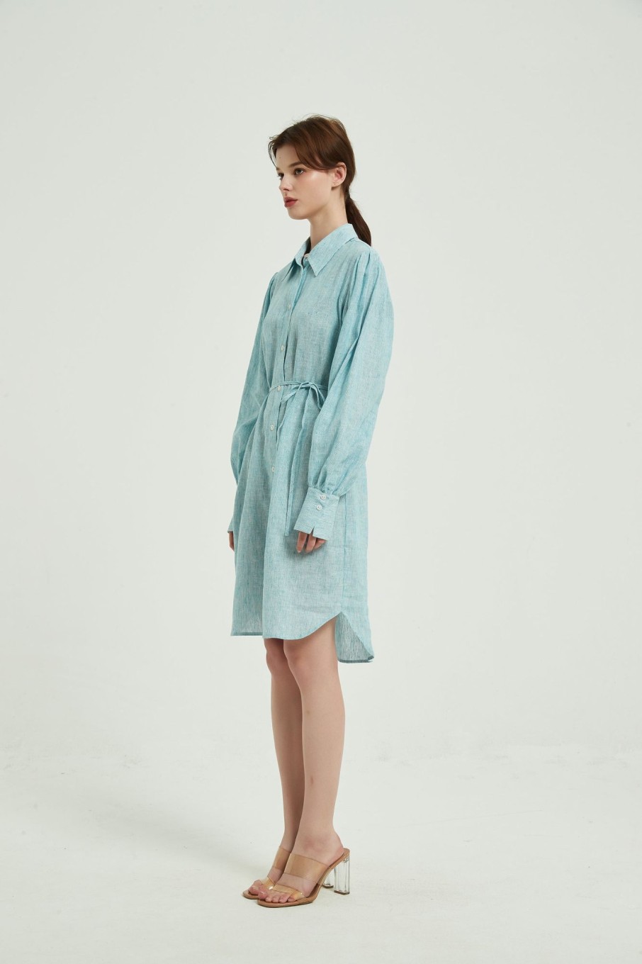 Women Grace Willow the Label | Juno Shirt Dress Blue Stripe