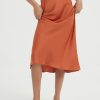 Women Grace Willow the Label | Arlo Midi Slip Skirt Copper