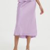 Women Grace Willow the Label | Arlo Midi Slip Skirt Light Purple