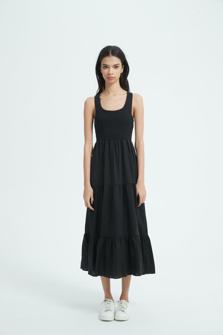 Women Grace Willow the Label | Anya Linen Dress Black