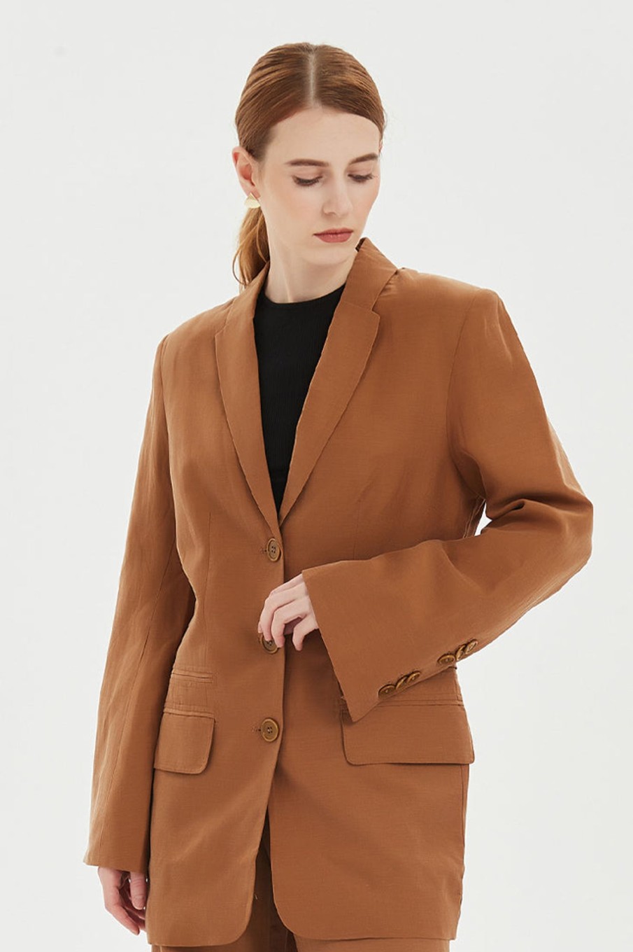 Women Grace Willow the Label | Amber Jacket Tabaco