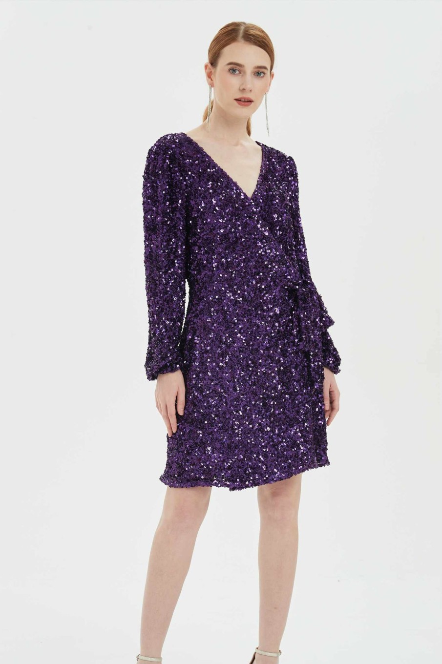 Women Grace Willow the Label | Ashley Mini Sequined Dress Purple