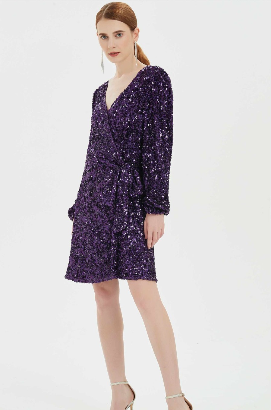 Women Grace Willow the Label | Ashley Mini Sequined Dress Purple