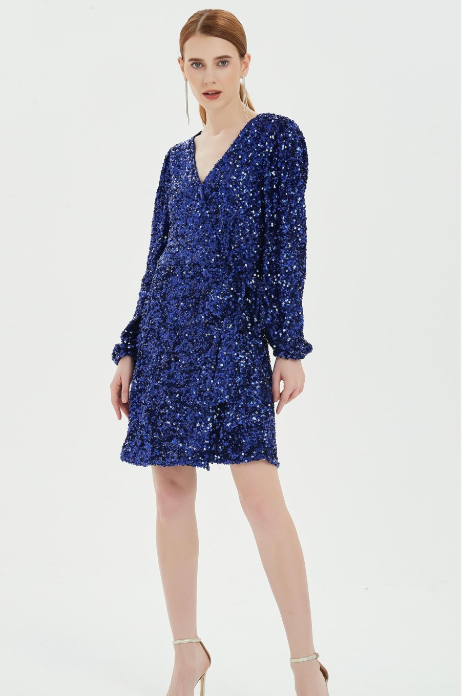 Women Grace Willow the Label | Ashley Mini Sequined Dress Dark Blue