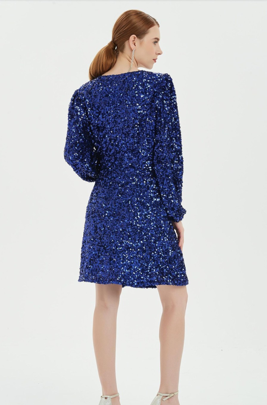 Women Grace Willow the Label | Ashley Mini Sequined Dress Dark Blue