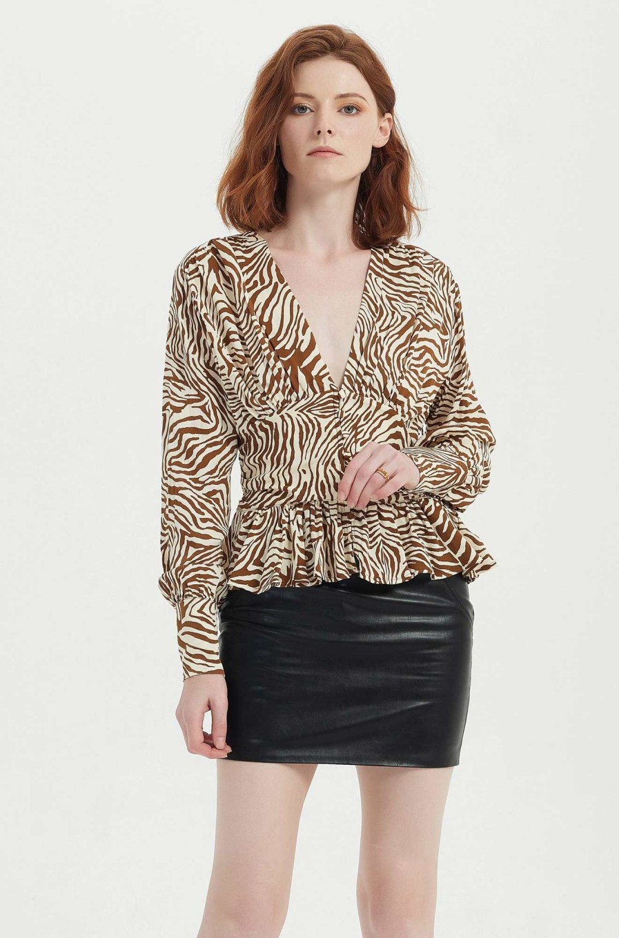 Women Grace Willow the Label | Lila Top Animal Print