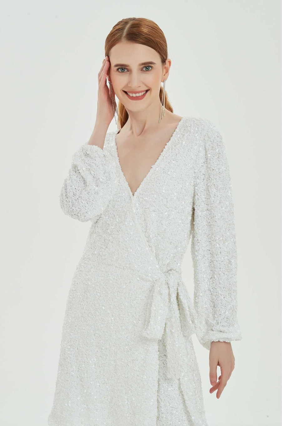 Women Grace Willow the Label | Ashley Mini Sequined Dress White