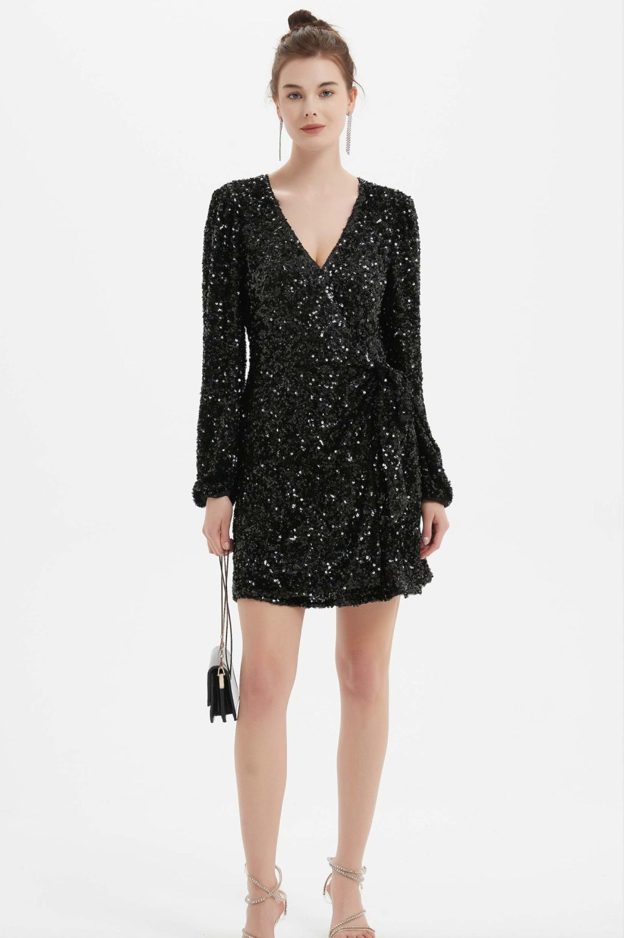 Women Grace Willow the Label | Ashley Sequined Minidress Black