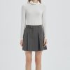 Women Grace Willow the Label | Michi Skirt Grey Pinstripe