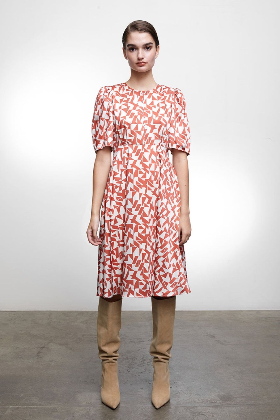 Women Grace Willow the Label | Chance Dress Cinnamon Geo