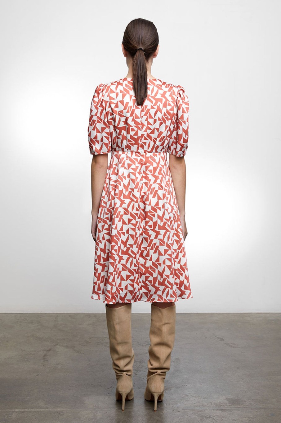 Women Grace Willow the Label | Chance Dress Cinnamon Geo