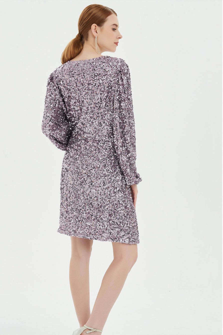 Women Grace Willow the Label | Ashley Mini Sequined Dress Lavender