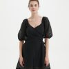 Women Grace Willow the Label | Lulu Puff Sleeve Dress Black