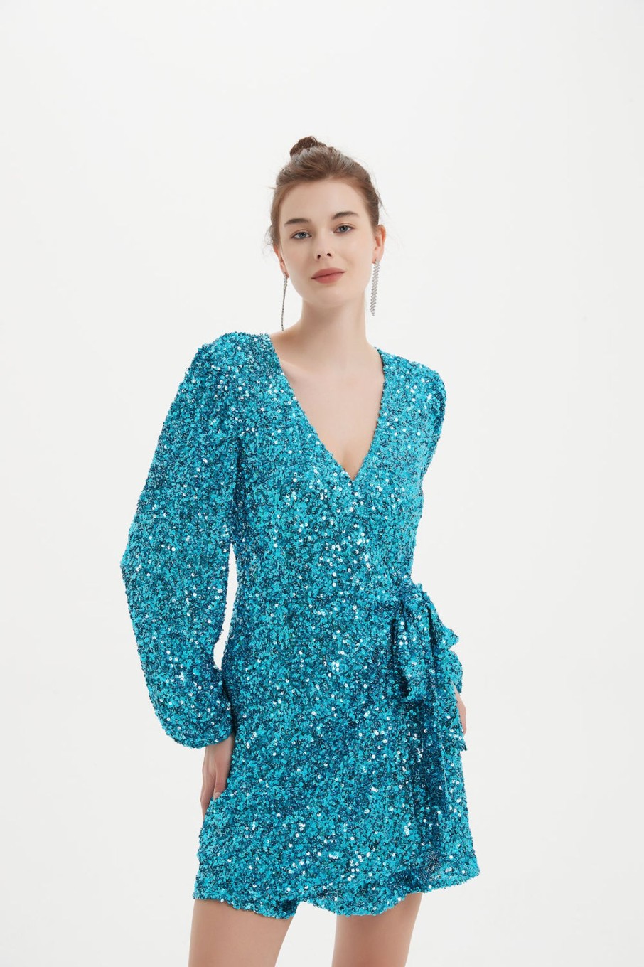 Women Grace Willow the Label | Ashley Sequined Minidress Teal