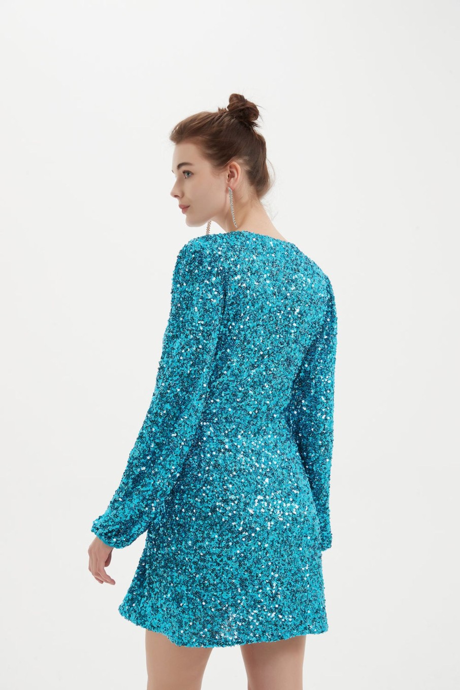 Women Grace Willow the Label | Ashley Sequined Minidress Teal