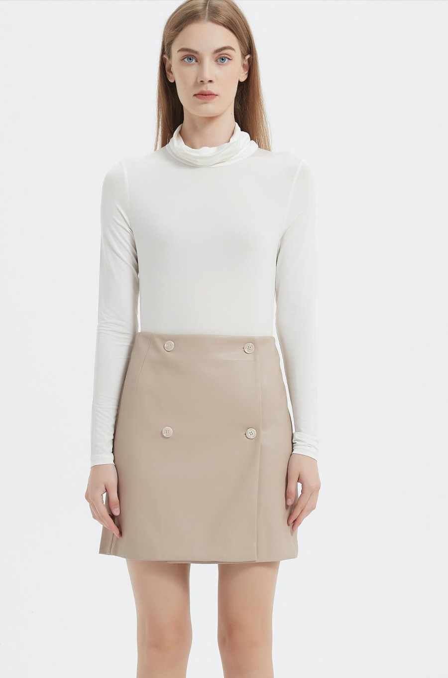 Women Grace Willow the Label | Abby Mini Skirt Beige