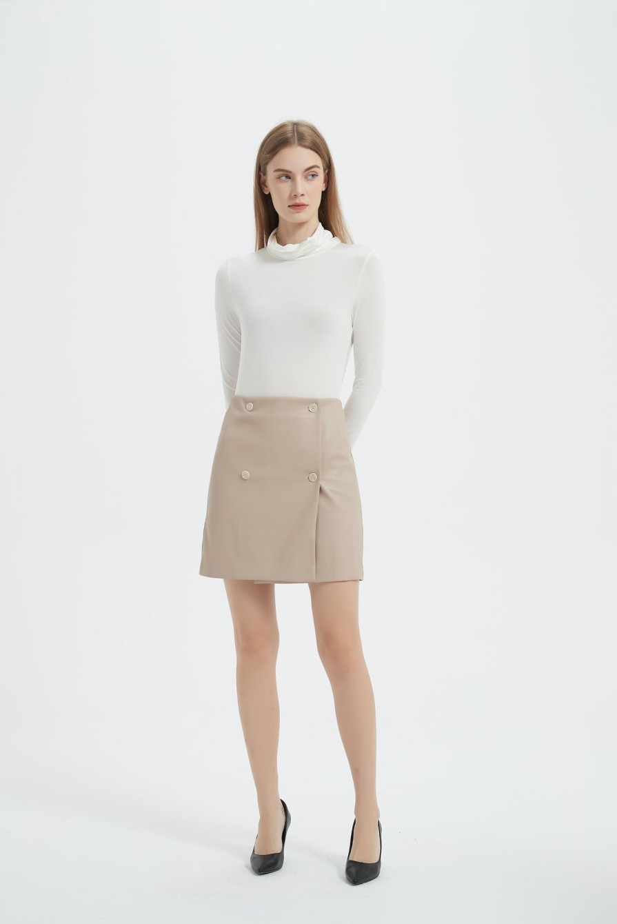 Women Grace Willow the Label | Abby Mini Skirt Beige