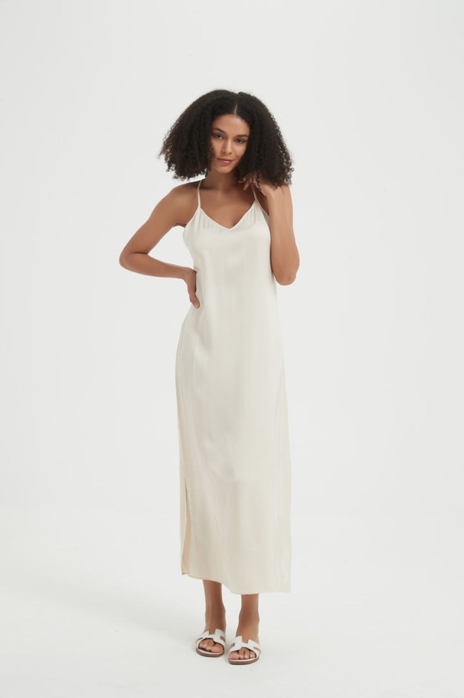 Women Grace Willow the Label | Arlo Slip Dress Ivory