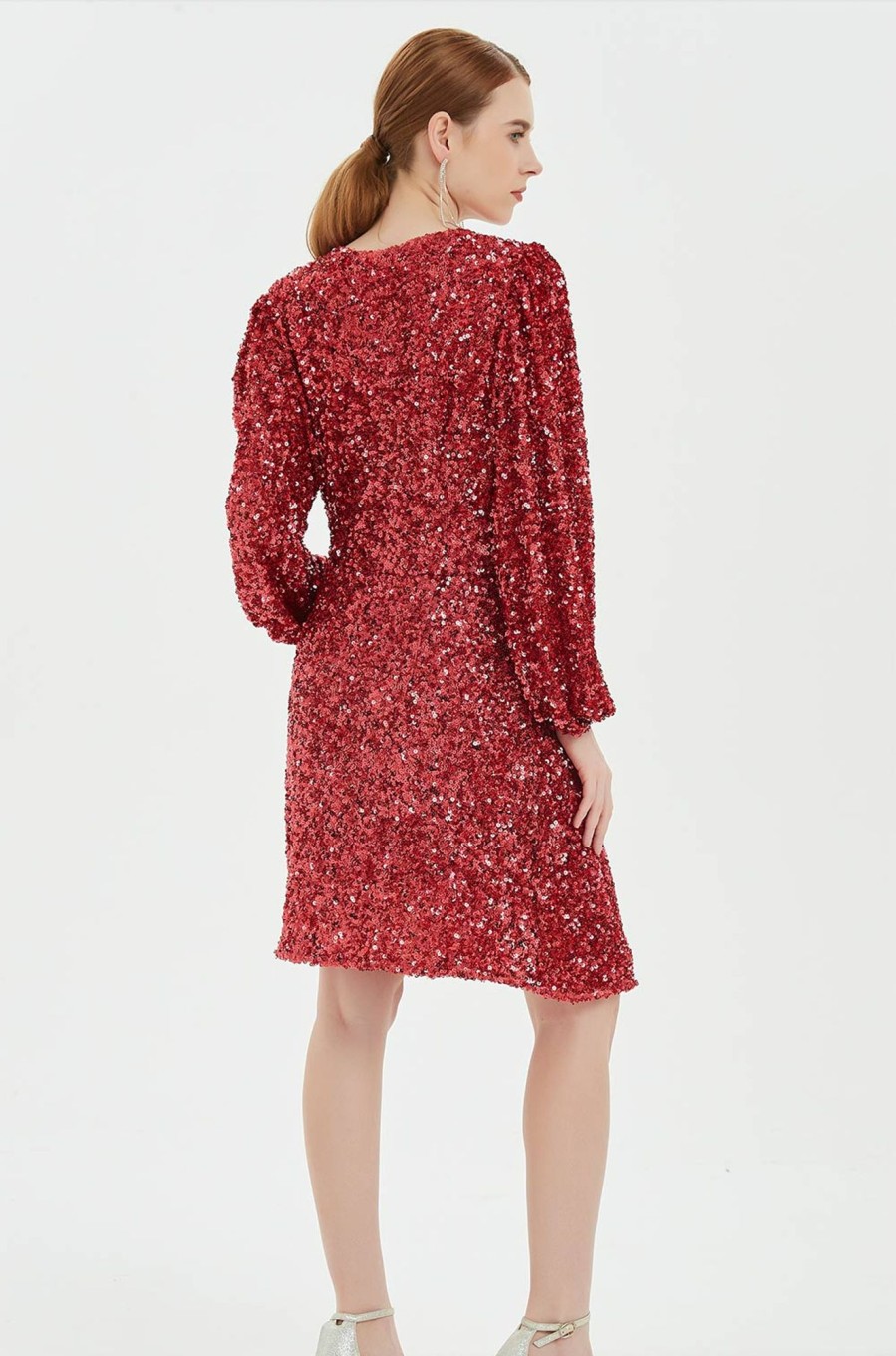 Women Grace Willow the Label | Ashley Mini Sequined Dress Coral